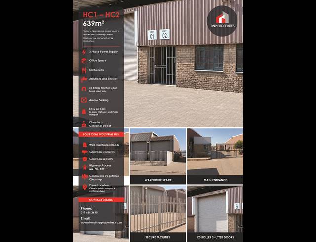 Industrial property to rent in HERIOTDALE